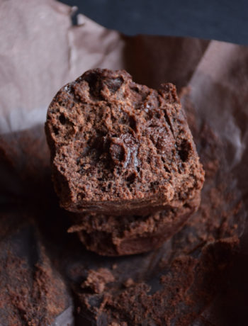 Interieur muffins chocolat