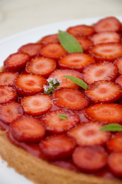 Tarte fraises verveine