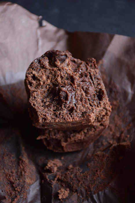 Interieur muffins chocolat