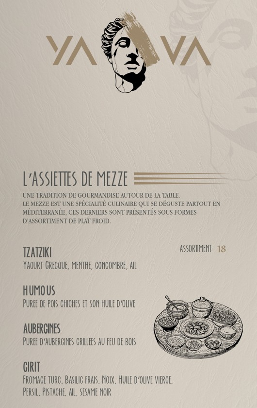 menu de yava paris assiete mezze